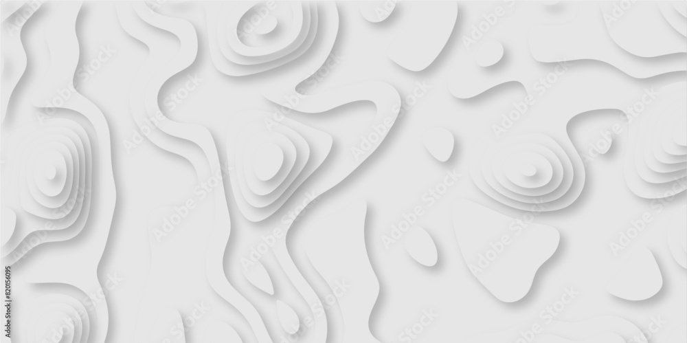 Abstract wavy line 3d paper cut gray background with shadows. Abstract ...