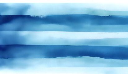 Wall Mural - blue striped watercolor background
