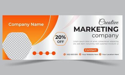 Professional Corporate Business Facebook Cover Post Design Template or Social Media Post Design