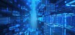 © Murda - Blue cubic modules embodying the next generation of data storage technology.