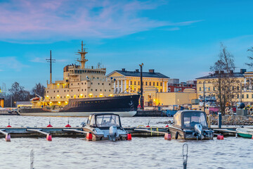 Wall Mural - Helsinki city skyline, cityscape of Finland