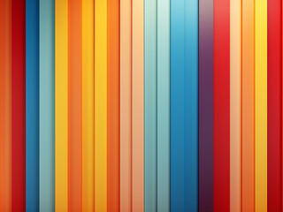 Wall Mural - A backdrop of retro colors and geometric elements embodies minimalist artistic expression