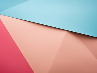 Poster - Light blue and pink paper stands out against crumpled brown