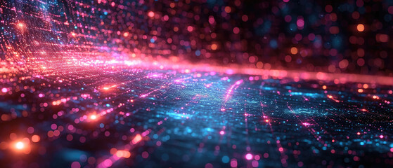 Wall Mural - Explore the new era of data visualization with this abstract masterpiece. A fusion of data science and visual management. Hand-edited
