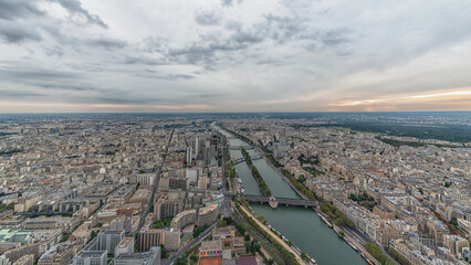 Wall Mural - paris city panorama in daytime