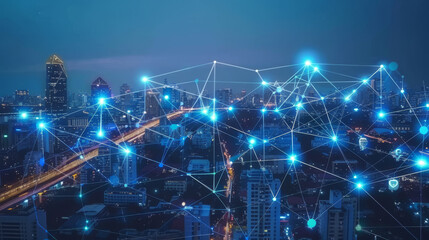 Communication network concept. 5G