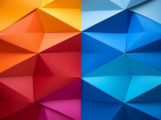 Wall Mural - Colorful paper features geometric designs for wallpaper