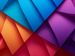 Wall Mural - Geometric patterns adorn creative wallpaper on colored paper