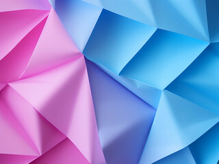 Poster - Textured paper showcases trendy pink and blue tones in an abstract geometric design