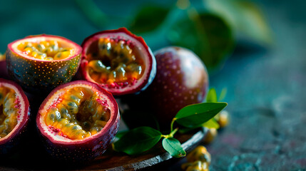 Canvas Print - A plate of fruit with a few pieces of fruit on it