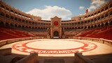 Spanish bullring arena in Spain for traditional fight of bulls