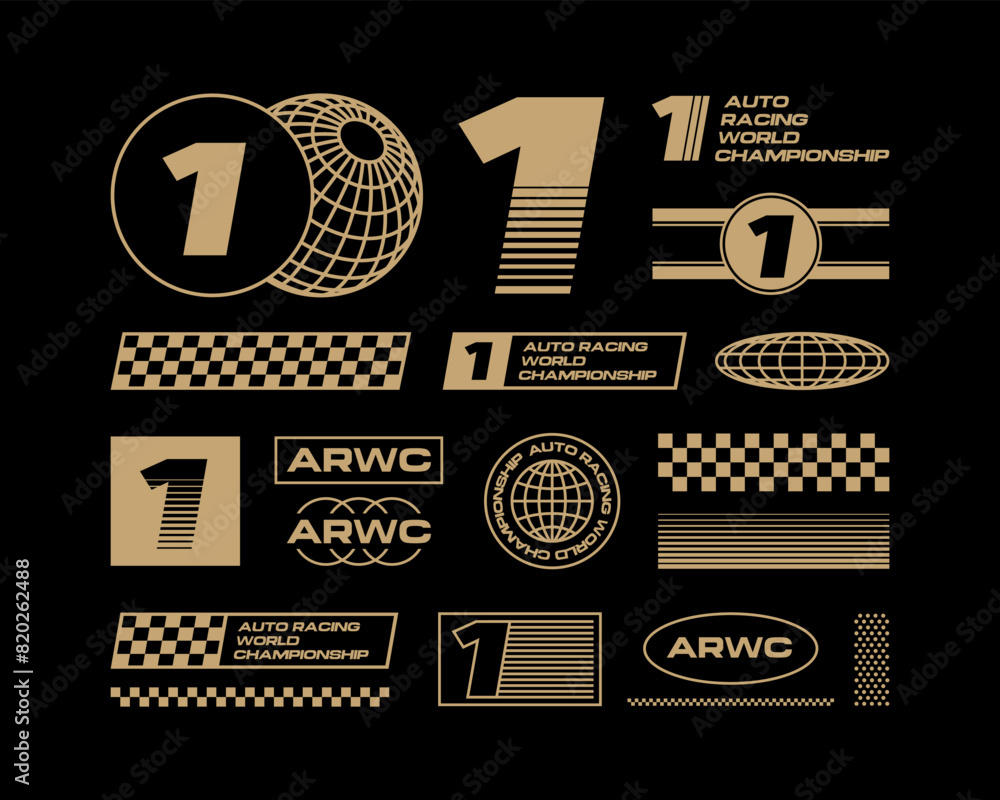 Set streetwear auto racing logo ideas for a clothing brand. Design ...