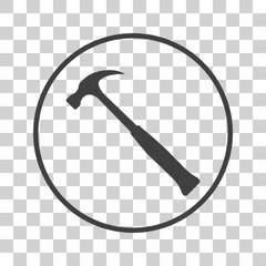 hammer icon on white background