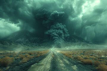 Wall Mural - a sense of betrayal lingering in the air, like a storm cloud on the horizon. generative ai.