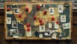 © Yeivaz - Detective investigation board with photos, map, clues, and red thread for solving a mystery