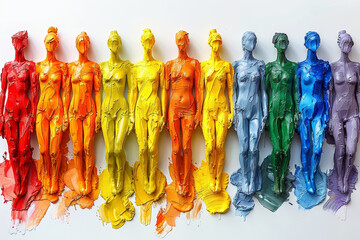 Wall Mural - a spectrum of convictions spanning the ideological spectrum, from conservatism to liberalism and eve