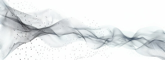 Wall Mural - Abstract digital background of points and lines. Glowing grey plexus. Big data. Network or connection. Abstract technology science background. 3d vector illustration.