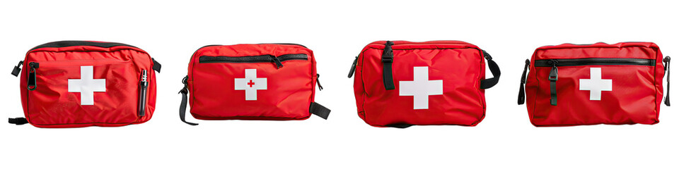 First Aid Kit isolated on transparent png background. Generative ai