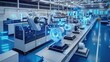 © Boraryn - Industry 4.0 smart factory interior showcases IIoT machines, efficient workstations, and automated production lines, optimizing the manufacturing process for improved performance