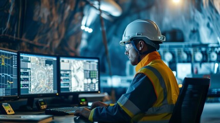 A team of engineers using advanced technology and computer programs to map and analyze the underground reservoirs of oil.