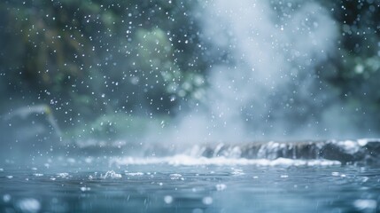 Wall Mural - the tranquil waters of a hot spring sit in stark contrast to the violent steam spewing from a nearby