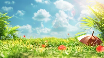 Wall Mural - Summer day background concept with copy space. The concept of beautiful sea