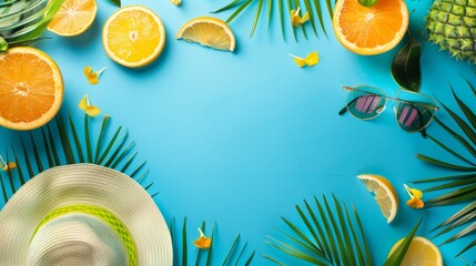 Wall Mural - Summer day background concept with copy space. The concept of beautiful sea