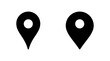 © AAVAA - Pin icon set. Location icon vector. destination icon. map pin