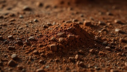 closeup of red sand texture background from generative ai