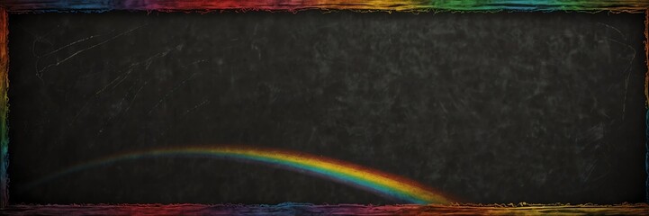 Wall Mural - blank rainbow colored chalkboard texture for copyspace from Generative AI