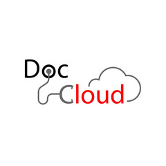 Wall Mural - Cloud Stethoscope logo