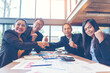 © aFotostock - Diverse company collaboration meeting brainstorming business workplace. Asian Company Meeting brainstorming with Collaborate teamwork. Diversity Business people Working Together in company workplace.