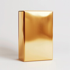 luxury gold box mock up standing on white background