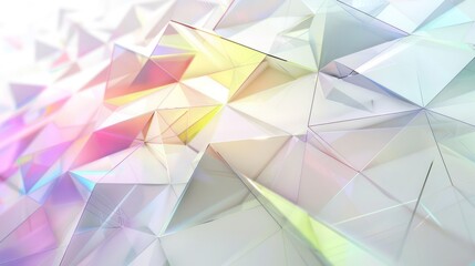 Wall Mural - abstract background with triangular shapes and prisms and rainbow-colored
