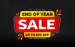 © DejoinKit - End of Year sale offer banner template. stock clearance background. end of year banner template design for web or social media, Sale special offer. abstract vector design.