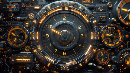 technology background with gears