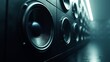 © vectorizer88 - Deep bass speakers cast in dramatic low light