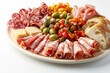 © Mayatnikstudio - Mouthwatering Antipasti Platter with Focaccia Bread and Marinated Olives
