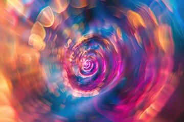 Wall Mural - Vibrant gradients swirling together in a kaleidoscope of color and light.