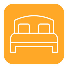 Sticker - Bed vector icon. Can be used for Comfort iconset.