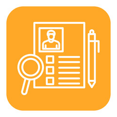 Canvas Print - Background Check vector icon. Can be used for Job Search iconset.