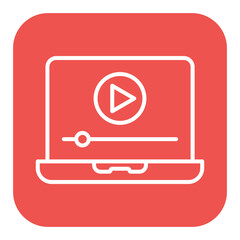 Poster - Video Player vector icon. Can be used for Communication and Media iconset.