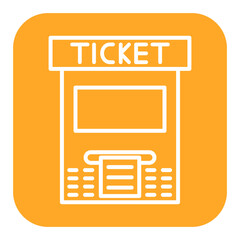 Poster - Ticket Machine vector icon. Can be used for Railway iconset.