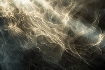 Wall Mural - Soft, ethereal wisps of light gently cascading across a canvas of shadows.