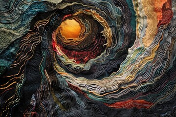 Wall Mural - Layers of texture and depth intertwining to form a tapestry of visual delight.