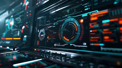 Leinwandbilder - GUI Graphical User Interface concept : Generative AI