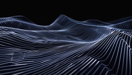 Wall Mural - intersecting lines create a sense of creativity with black background