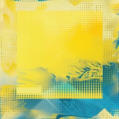 Wall Mural - in a symphony of colors, a bright yellow banner takes center stage against a backdrop of delicate ye