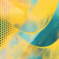 Wall Mural - in a symphony of colors, a bright yellow banner takes center stage against a backdrop of delicate ye