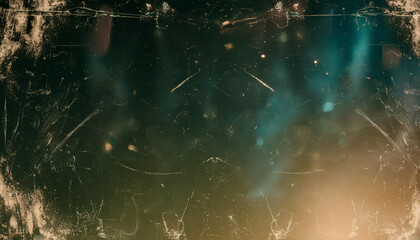 Wall Mural - Background of retro film overly, image with scratch, dust and light leaks; vintage look; digital art style